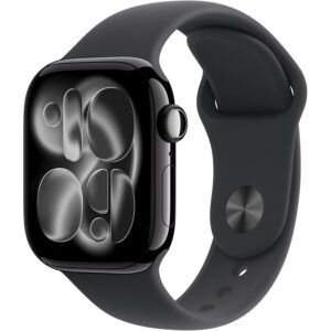 Apple Watch Series 11 [GPS 42mm] 智能手表 带黑色运动表带 - S/M. 睡眠评分、健身追踪器、健康监测、常亮显示、防水 -25%
