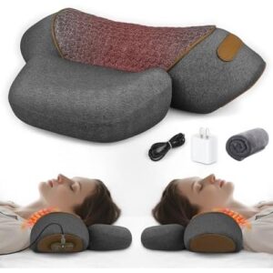3合1颈部按摩枕，带加热与牵引功能 51%OFF