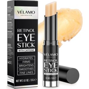 VELAMO ADVANCED 视黄醇眼棒:用于黑眼圈和浮肿的视黄醇眼霜 含 补骨脂酚和咖啡因 - 升级配方 0.1 盎司/3 克 3g -52%