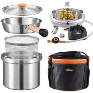带炉头不锈钢户外炊具套装便携收纳露营锅具 40%OFF