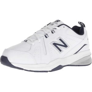New Balance 男士 608 V5 休闲舒适越野训练鞋，白色/藏青色，6.5 -72%