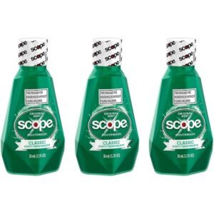 Scope漱口水经典版原版薄荷1.2盎司旅行装3支装，含3支 -44%