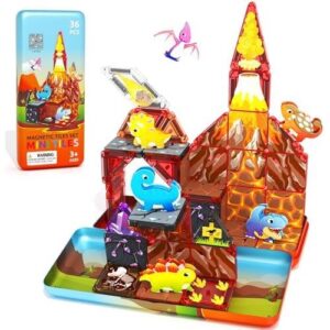 36片恐龙磁力片积木 (收纳盒装早教拼搭玩具) 56%OFF