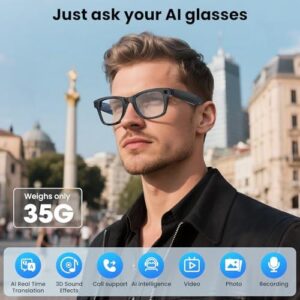 4K 高清 AI 智能眼镜 (蓝牙通话实时翻译防抖拍摄) 48%OFF