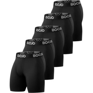 BOOJO 5件装男士压缩短裤 – 运动跑步 黑色弹性紧身衣 健身篮球 -54%