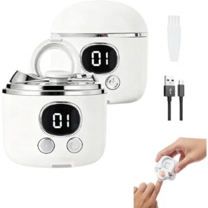 电动指甲刀 3 合 1 自动指甲修剪器 带磁盖 USB 可充电抛光工具 带放大镜 3 in -47%