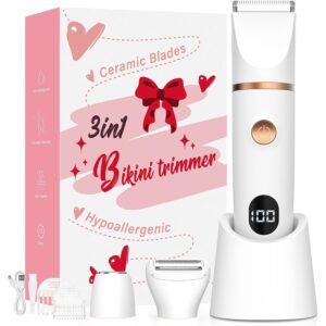 Crolanli 女士比基尼线毛发修剪器 IPX7 防水陶瓷刀片 -57%