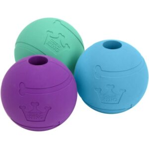 Chew King Fetch Balls Extremely Durable Natural Rubber Toy Pack of 3 - 3 inch Balls (CM-0263-CS01)  -0%