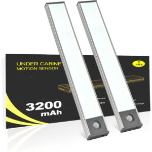FLAMWILD 橱柜下照明 3200mAh 室内运动传感器灯 2 件装 -40%