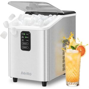 Aeitto 制冰机台面 26 磅/24 小时 制冰机 8 个冰块在 6 分钟内准备好 26lbs -55%