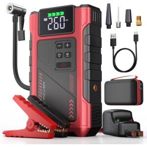 4500A 汽车紧急启动器 便携式电池充电器 Jumpstart 12V 车辆 用于 9.0L 汽油/7.5L 柴油发动机跳箱 150PSI -55%