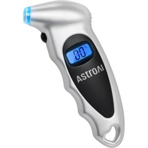 AstroAI Digital Tire Pressure Gauge 0-150PSI Calibrated to ANSI B40.7 +/-1PSI, Accurate in 0.1 Increments, 4 Pressure Measurements for Car Truck Bicycle with Backlight LCD, Silver  -73%