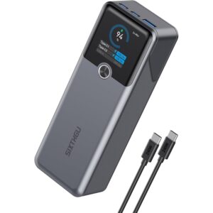 SIXTHGU Laptop Power Bank, 3-Port 20,000mAh Portable Charger with 200W Max Output, PD 3.1 Fast Charging, Flight-Approved for Travel, PowerTower, for MacBook, iPhone 17/16 Series, and More(Grey)  -54%