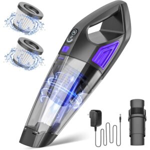 ATONEP 手持式吸尘器无绳吸尘器 功能强大的便携式和防尘器手持式 Vcauum 可充电 带大容量电池 -50%