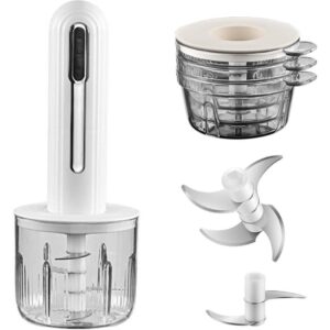 4.5 CUPS Electric Food Chopper For Meat,Onions,vegetables,Garlic,Complementary Food, Meat Chopper Blender，Wireless Electric Food Processor  -50%