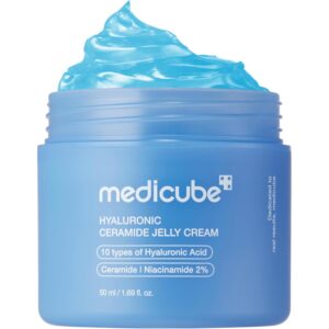 含透明质酸的 medicube 果冻霜 全肤质适用的日常保湿霜 1.69 液量盎司 -41%