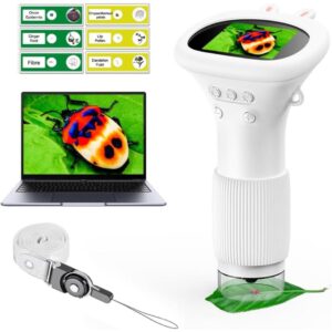 WINWEND Microscope for Kids - Portable Handheld Magnifying Glass for Girls | Mini Digital Microscope for Boys Educational Science Toys | Age 3 4 5 6 7 8 9 10 11 Years Old Kids Christmas Birthday Gifts -65%