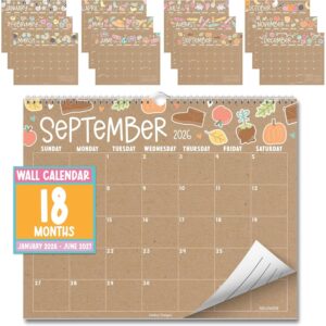 2026 Calendar Wall - 2026 Wall Calendar Large, 18-Month Hanging Calendars for School, Home & Office, Academic Monthly Calendar from January 2026 to June 2027, Back to School Teacher Gifts -60%