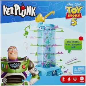 Mattel Games、Kerplunk、迪士尼和皮克斯玩具总动员 5:儿童和家庭游戏 不要让嗡嗡声光年坠落 30%OFF