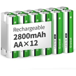 Granicell AA充电电池|耐用AA充电电池|2800mAh高容量1300周期 -30%