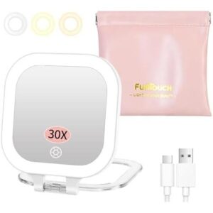 FUNTOUCH 可充电旅行化妆镜 30倍放大50%OFF