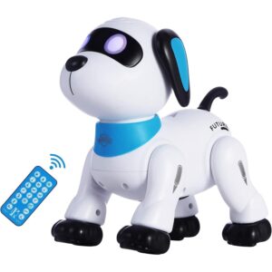yiman Remote Control Robot Dog Toy – Programmable Smart Robot Dog for Kids 3+, Interactive Dancing & Sound, RC Stunt Toys with LED Eyes, Electronic Pet Toy for Boys & Girls Gifts (Blue)  -14%