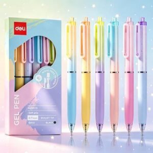 按动中性笔 (6 支装 / 0.7mm 笔尖静音书写顺滑) 68%OFF