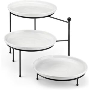 三层点心架 (陶瓷托盘省空间宴会展示 50%OFF