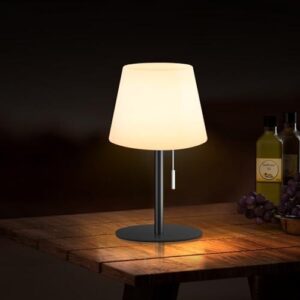 Gewiny Shower Lamp Battery Operated Outdoor Table Lamps Cordless Waterproof LED Dimmable Warm White and RGB Table Lamps Rechargeable Lamp Outdoor Lamps for Patio/Bathroom（Black） 50%OFF