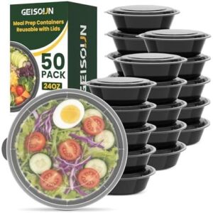 24盎司带盖塑料餐盒50只装 50%OFF