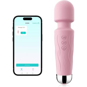 Kverg 手持式个人身体按摩棒 带应用程序 – 防水 USB 可充电 -50%