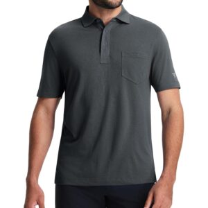 M MAELREG 男士高尔夫 Polo 衫柔软轻质棉混纺带口袋夏季时尚休闲衬衫 -72%