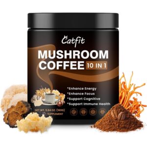 Catfit 速溶蘑菇咖啡粉 - 5.64 盎司 -60%