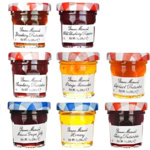 Bonne Maman 什锦蜜饯 - 草莓、杏子、覆盆子、橙子、樱桃、蜂蜜、葡萄、蓝莓 - 8 罐 x 1 盎司 -7%