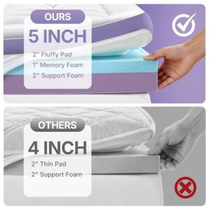 5 英寸双层记忆棉床垫垫 57%OFF