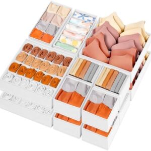 十六格布艺衣物收纳盒 (多分区收纳内衣童装) 50%OFF
