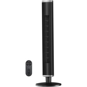 COWSAR Tower Fan with Remote, 6 Speeds, 4 Modes, 24H Timer, 60° Oscillation for Bedroom, Office, Kitchen, 41-Inch Bladeless Tower Fan,Black  -50%