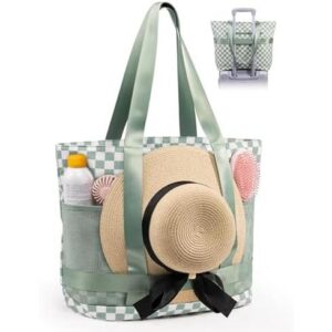 女士大号沙滩托特包 (防沙带湿物收纳泳池游泳包) 52%OFF